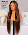 ✨ Mocha Slay 26” Brown Straight Wig ✨
