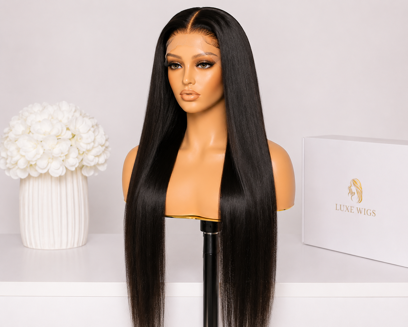 Lovely K Signature 28” Straight HD Lace Front Human Hair Wig
